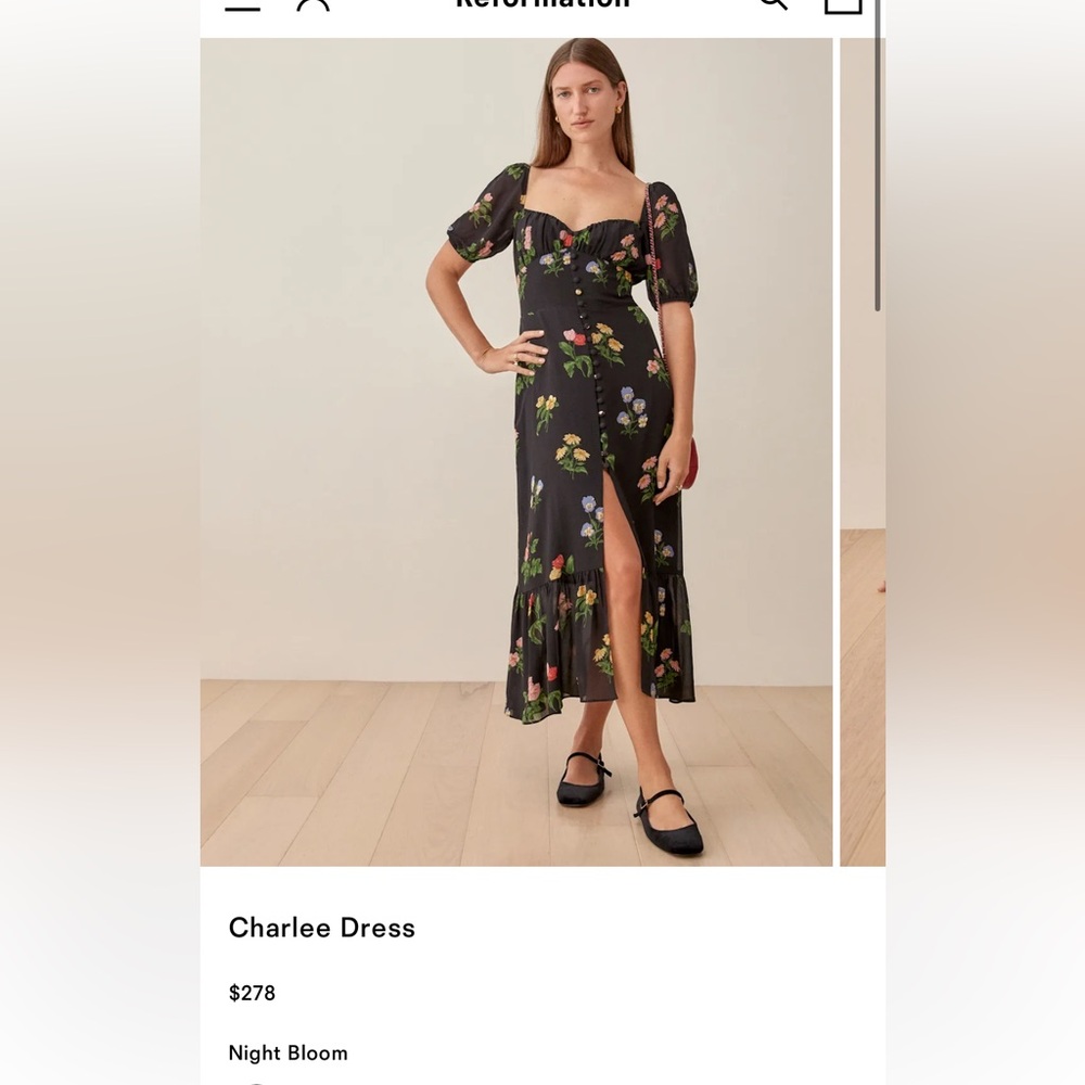 Floral Black Dress